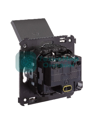 Розетка DKC Avanti 4412013 с крышкой 2P+E со шторками, 