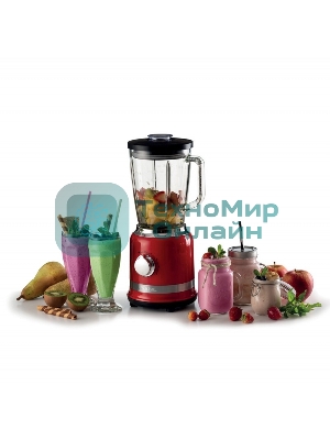 Блендер стационарный Ariete Moderna 0585/00 красный, 1000 Вт, 4 скорости, турбо