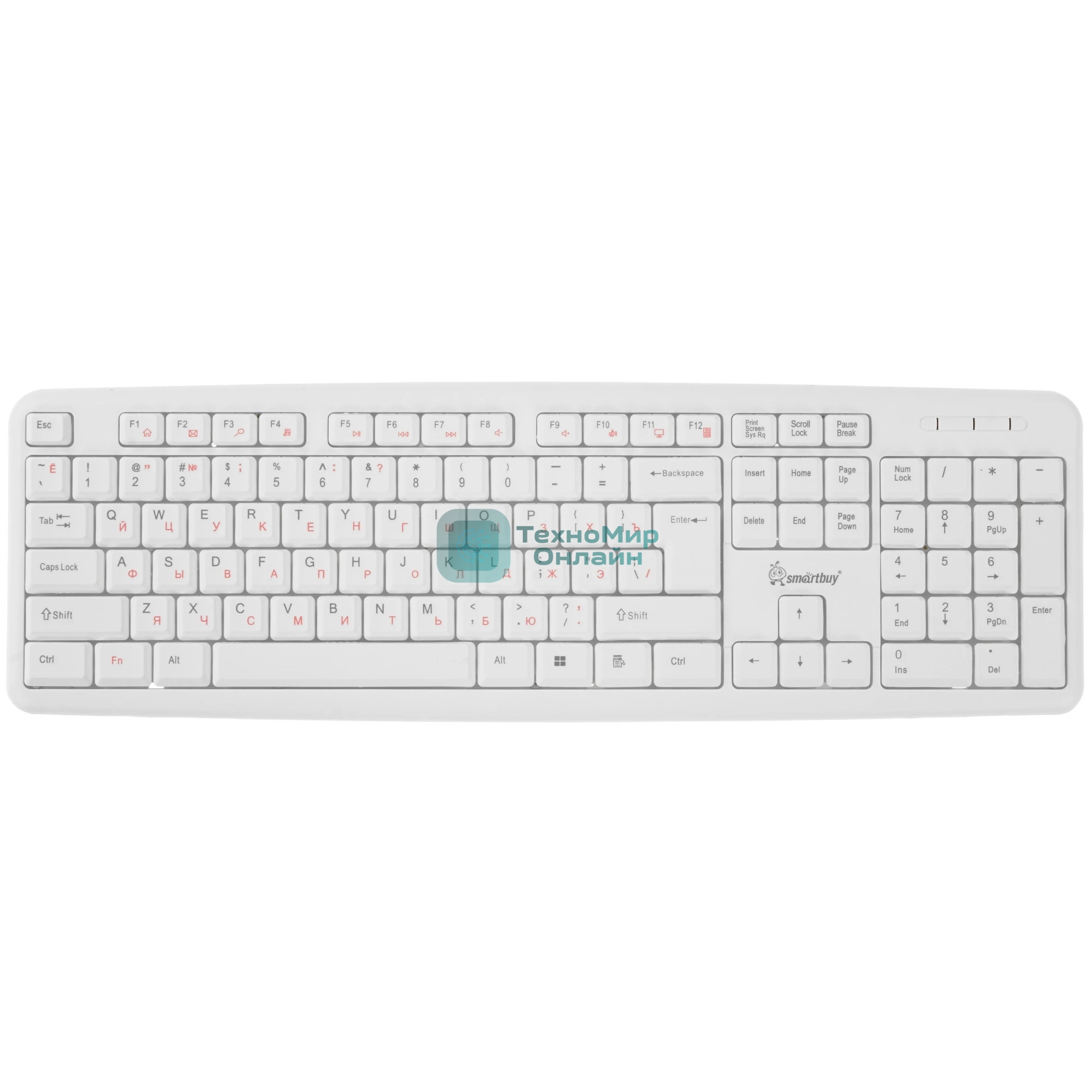 Клавиатура проводная Smartbuy (SBK-210U-W) ONE 210 USB белая