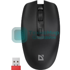 Мышь беспроводная Defender Proto MM-332 черный, 3200 dpi, радиоканал, Bluetooth, USB, кнопки - 4