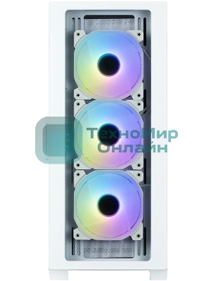 Компьютерный корпус MidiTower Zalman I3 NEO TG White (ATX, front mesh, TG window, USB 2.0 x1, USB 3.0x2, 4x120мм RGb fan, без БП) (I3 NEO TG White)