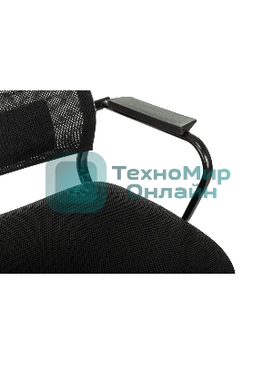 Кресло Бюрократ CH Balance-Low черный экокожа низк.спин. крестов. металл