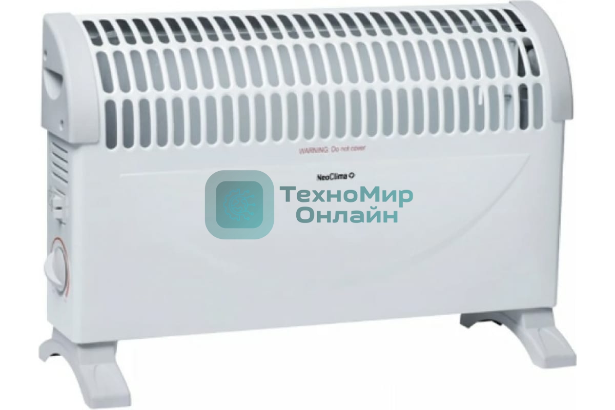 Конвектор электрический Neoclima Fast 1500 w белый, 1500 Вт, 15 м2, термостат