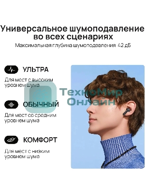 Наушники TWS Huawei FreeBuds 5i (T0014) синий, внутриканальные, Bluetooth, активное шумоподавление, до 7.5 ч
