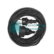 Удлинитель-шнур PROconnect ПВС 3х0,75 мм², 20 м, с/з, 6А, 1300 Вт, IP20, черный