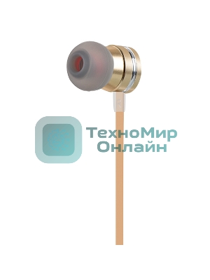 Проводные наушники Hoco M16 золотой, внутриканальные, Jack 3.5 мм
