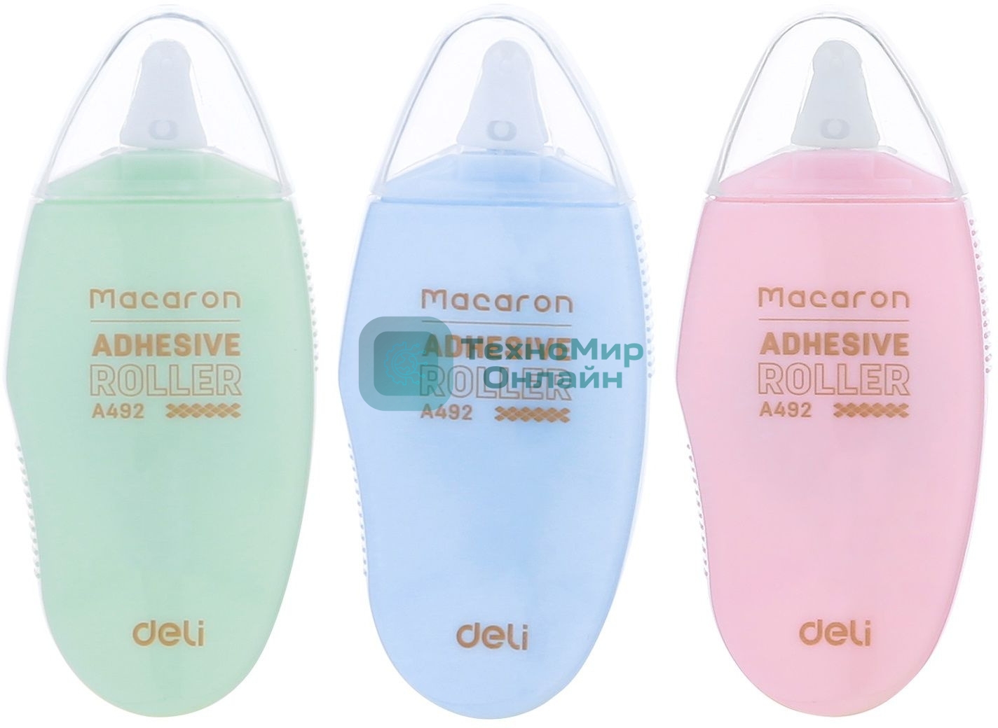 Клеющий роллер Deli EA49201 прозрачный блистер 6мм x 8м Macaron