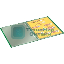 Папка с 30 прозрачными вкладками Silwerhof Eco A4, пластик, 0.5мм, зеленый