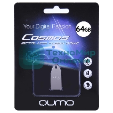 Флешка USB QUMO 64 Gb Cosmos цвет корпуса серебристый2.0 (QM64GUD-Cos-s)