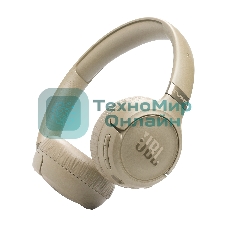 Беспроводные/проводные наушники JBL Tune 680NC бежевый, накладные, Bluetooth + проводной, адаптивное шумоподавление