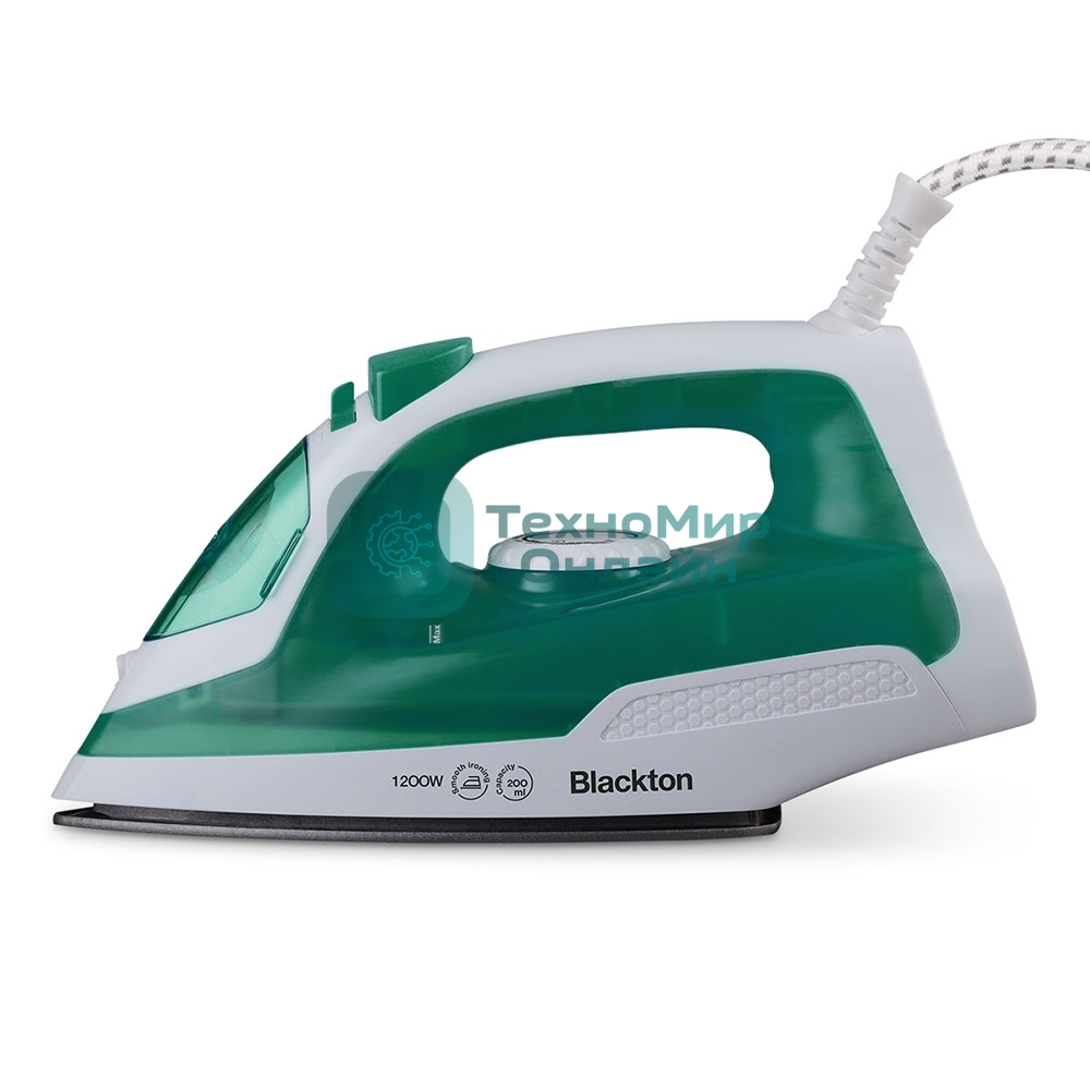 Утюг Blackton Bt SI1110 белый/зеленый, 1200 Вт, 18 г/мин, 200 мл