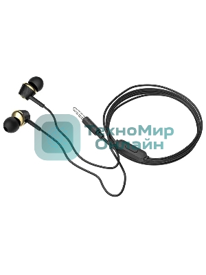 Проводные наушники Hoco M70 черный, внутриканальные, Jack 3.5 мм