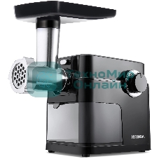 Мясорубка электрическая Hyundai HY-MG5491 черный, 1900 Вт, 2.4 кг/мин, реверс, защита от перегрузки, насадки - 5