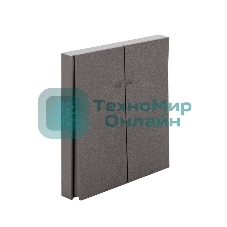 Выключатель Kranz STRONG 2 кл с подсветкой 10А с/у графит