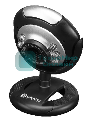 Веб-камера OKLICK OK-C8825 640x480, 30 кадр/с, USB Type-A, микрофон, черный/белый