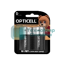 Батарея Opticell Basic LR20 D (2шт) блистер