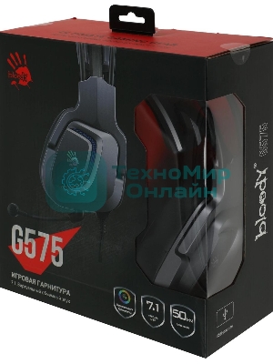 Гарнитура Bloody G575 серый, проводная, подсветка