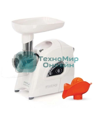 Мясорубка электрическая Аксион М42.01 белый, 1700 Вт, 2.0 кг/мин, реверс, защита от перегрузки, насадки - 4