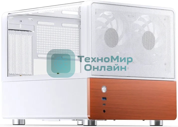 Корпус Jonsbo V12, Micro-Tower, белый, 2 x 120 мм