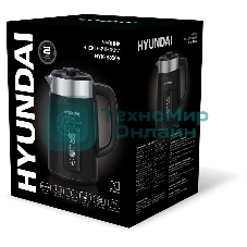 Чайник электрический Hyundai HYK-S3505 1.5 л, 2200 Вт, черный