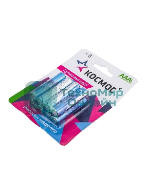 Элемент питания алкалиновый AAA/LR03 BP-8 (блист.8шт) Космос KOCLR03BL8