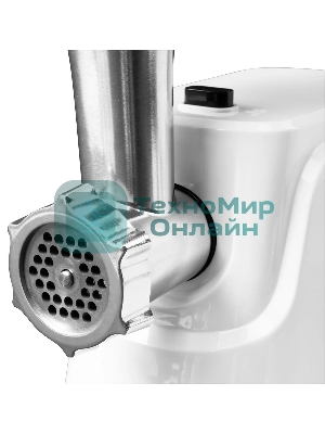 Мясорубка электрическая Starwind SMG3120 белый, 1500 Вт, 2.0 кг/мин, реверс, защита от перегрузки, насадки - 5
