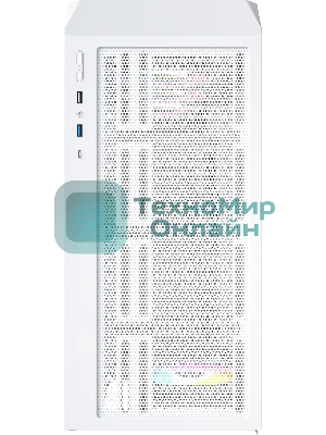 Компьютерный корпус Montech X5 белый без БП ATX 4x120mm 1xUSB 2.0 1xUSB 3.0 1xUSB3.1 audio bott PSU