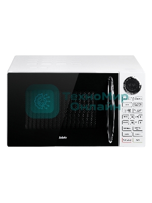 Микроволновая печь BBK 23MWG-930S/BW белый/черный, 23 л, 900 Вт, переключатели - сенсор