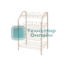 Этажерка НИКА ЭТ2/БЖ бежевый металлик, 4 полки