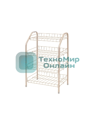 Этажерка НИКА ЭТ2/БЖ бежевый металлик, 4 полки