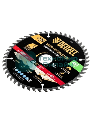 Пильный диск по дереву Denzel ф190 х 30 мм, 48 зубьев, тонкий