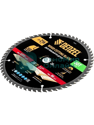 Пильный диск по дереву Denzel ф216 х 20 мм, 60 зубьев