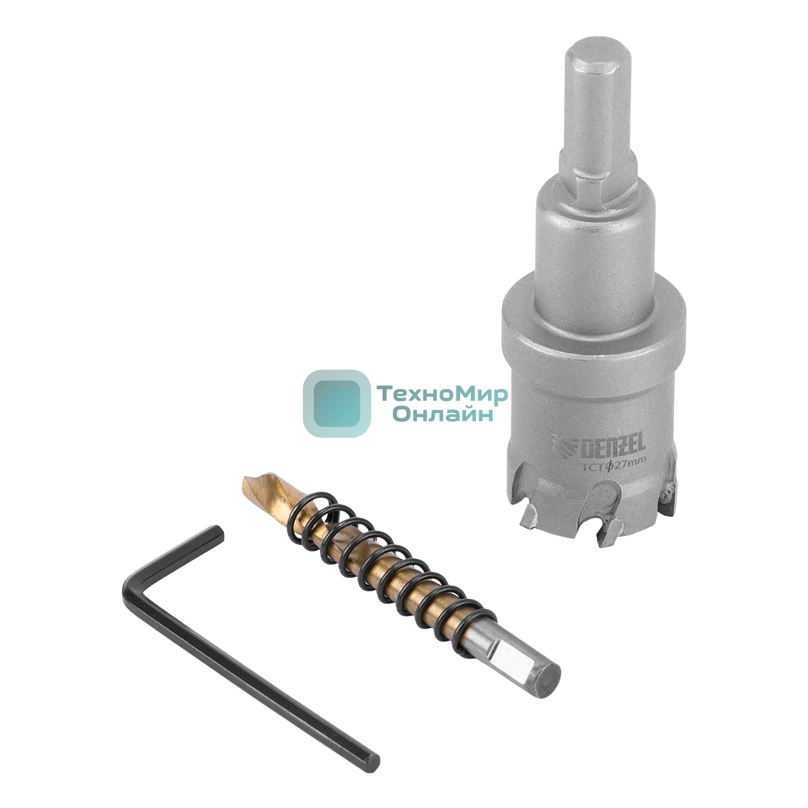 Коронка по металлу Denzel твердосплавная, 27 мм