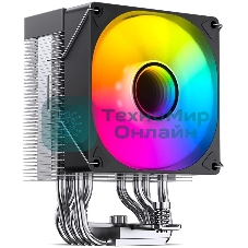 Кулер для процессора JONSBO CR-1400 V2 ARGb (180W, 4-pin PWM, 133мм, Al/Cu, 4x6мм, ARGb, 1x92мм, 38.2CFM, 33.8dBA, 2200RPM, S: 1700/1200/115X, AM4/AM5 черный)