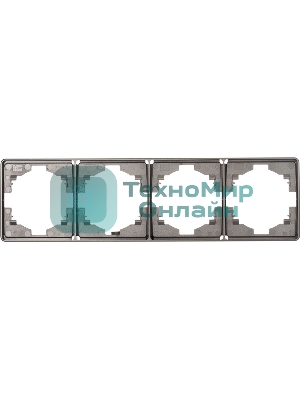 Рамка Kranz ROUND 4-постовая титан