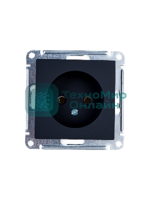 Механизм розетки 1-м СП AtlasDesign без заземл. 16А карбон SchE ATN001041