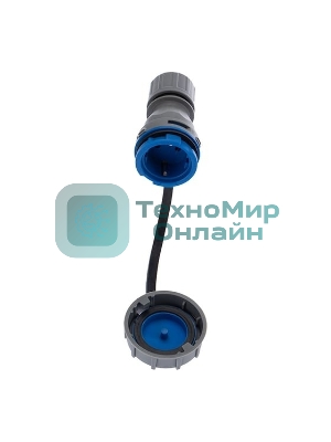 Розетка кабельная Rexant переносная влагозащищенная 16 А, 2Р+РЕ, IP68