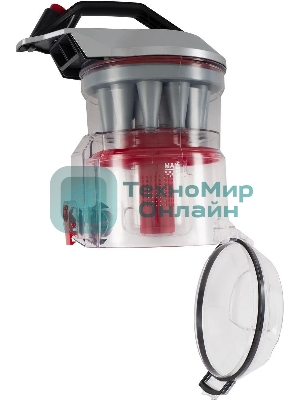 Пылесос Hyundai HYV-C2950 черный/красный, 380/2400 Вт, уборка сухая, пылесборник контейнер 3.5 л