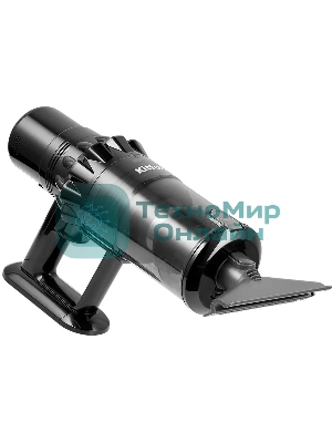 Пылесос вертикальный Kitfort КТ-5284 черный, питание от аккумулятора, 130 Вт, пылесборник 0,6 л