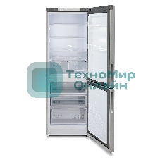 Холодильник Бирюса M6133 металлик двухкамерный 210/100 л морозилка снизу, аавтоматическое оттаивание
