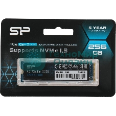Накопитель SSD Silicon Power M-Series, 256Gb, PCIe 3.0 x4, M.2 2280, NVMe, R/W 2200/1600