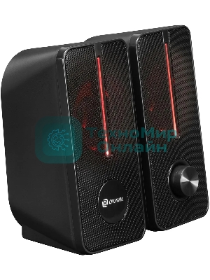 Акустическая система Оклик OK-120U 2.0 черный 6Вт