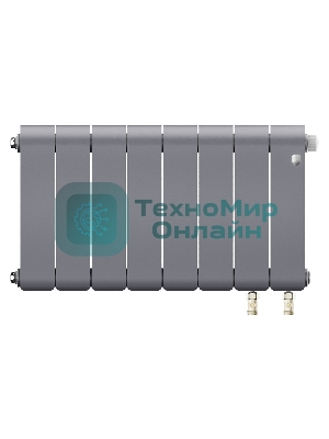 Радиатор биметаллический Royal Thermo Infinity 300 Silver Satin VR80 - 8 секц.