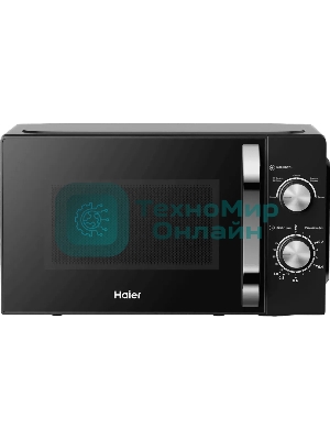 Микроволновая печь Haier HMB-MM208BA черный/серебристый, 20 л, 800 Вт, переключатели - поворотный механизм
