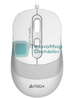Мышь проводная A4Tech Fstyler FM10S белый/серый, 1600 dpi, USB, кнопки - 4