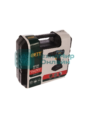 Дрель-шуруповерт аккумуляторная Fit 80189, Аккумуляторная, 18В, 2 АКБ, Кейс