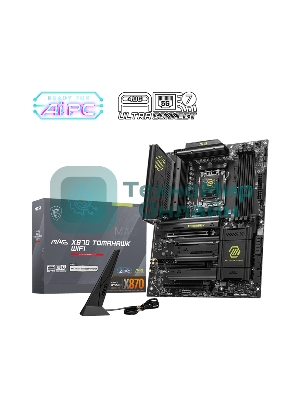 Материнская плата MSI MAG X870 TOMAHAWK WIFI, AM5, AMD X870, 4xDDR5, 4xSATA, 4xM.2, 1xPCI-E 3.0 x1, 1xPCI-E 4.0 x4, 1xPCI-E 5.0 x16, 1xHDMI, 2xUSB Type-C, 1x2.5Gb LAN, 2xUSB-A 3.2 Gen 1, 2xUSB-A 3.2 Gen 2, 2x3.5 мм, 7.1, Standard-ATX