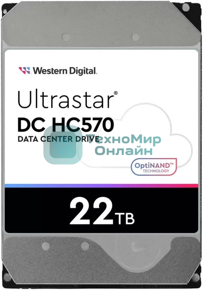 Жесткий диск Western Digital HDD Server Ultrastar DC HC570 WUH722222ALE6L4 22TB 7200rpm SATA-III 512Mb 3.5