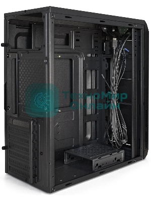 Компьютерный корпус Miditower ExeGate XP-334UC-UNS350 (ATX, БП UNS350 с вент. 12см, 1хUSB/1хUSB 3.0/1хTypeC, аудио, черный)