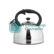 Чайник для плиты металлический Lara LR00-64, (матовый) 4 л, автоподъем крышки, индукционное капсулированное дно, нейлон. ручка